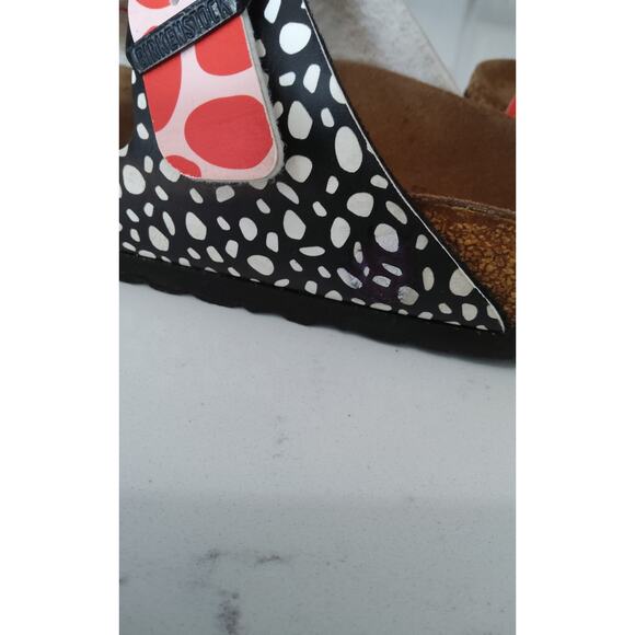 Rare limited edition Birkenstock sandal 2 tone Dot womens 36 boho artsy festival - Picture 7 of 8